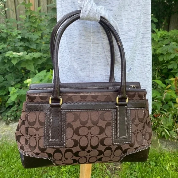 Coach 11062  Hampton Signature Handbag Brown on Brown - Picture 16 of 16
